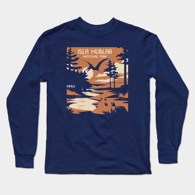 Isla Nublar National Park Long Sleeve T-Shirt by DreadfulThreads